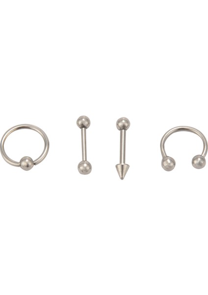 60 Adet Paslanmaz Çelik Halka Burun Halkaları Yüzük Damızlık Vücut Pirsing Takı Unisex Set Hediyeler (8mm) (Yurt Dışından)