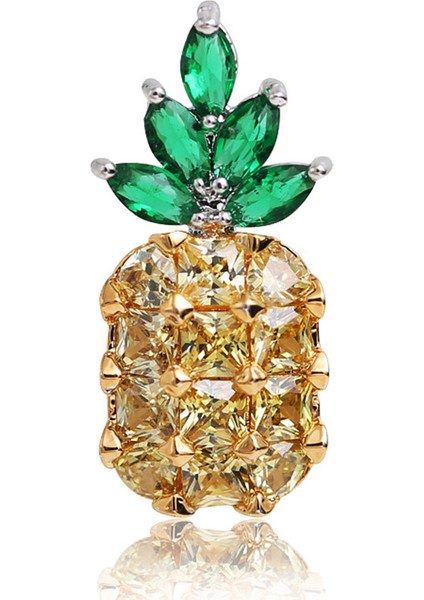 Küçük Ananas Broş Pin Moda Sevimli Basit Çok Yönlü Dış Giyim Aksesuarı (Yurt Dışından)