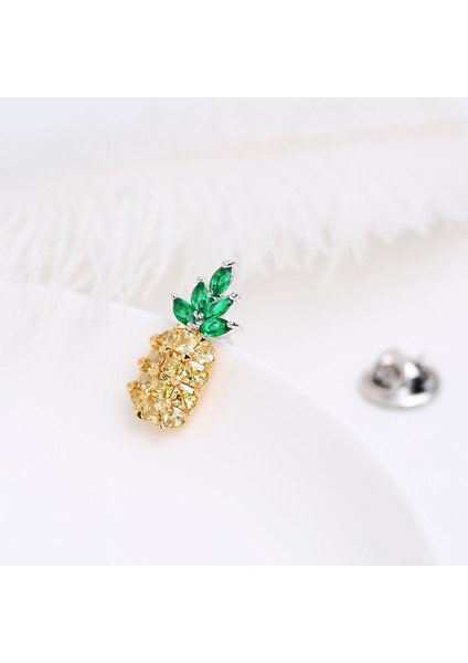 Küçük Ananas Broş Pin Moda Sevimli Basit Çok Yönlü Dış Giyim Aksesuarı (Yurt Dışından) modelleri