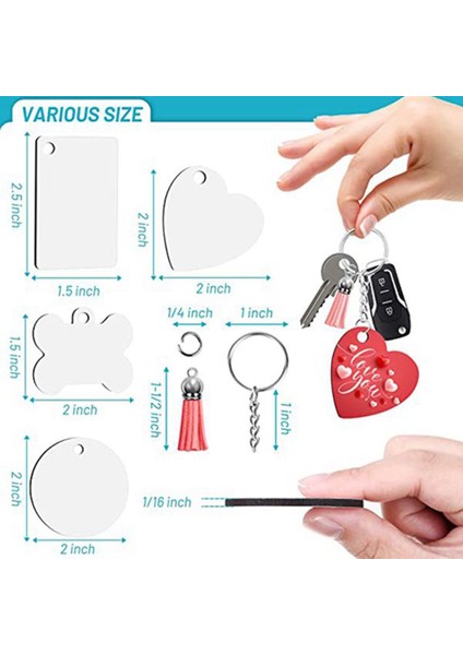 160 Parça Anahtarlık Toplu Seti, Püsküller, Dıy Craft Dekorasyon Üretimi Vinil Işçiliği Için Kullanılan (Yurt Dışından) fırsatları