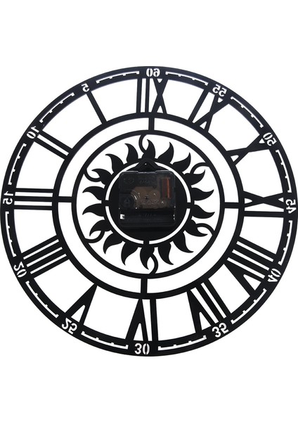 Basit Retro Dekoratif Sun Roman Dijital Akrilik Duvar Saati 30CM x Modern Siyah (Yurt Dışından) fırsatları