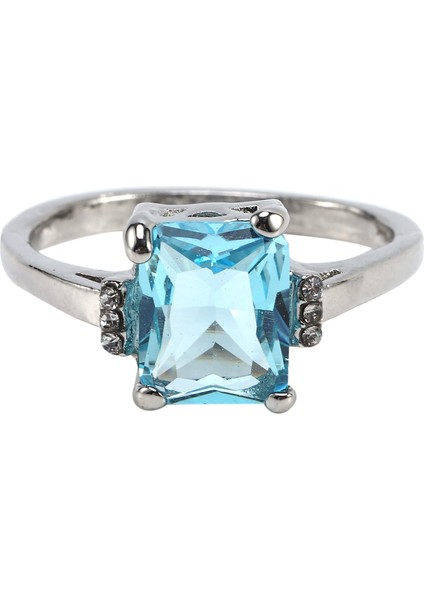 Kadınlar Için 10 Açık Mavi Kristal Yakın Yüzükler Safir Takı Taş Avrupa ve Amerikan Moda Stil (Yurt Dışından) fırsatları