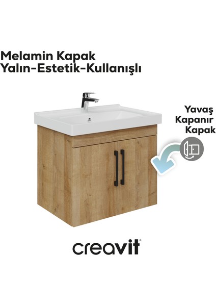 D20 65 cm Kapaklı Lavabo Dolabı Everest Melamin fırsatları