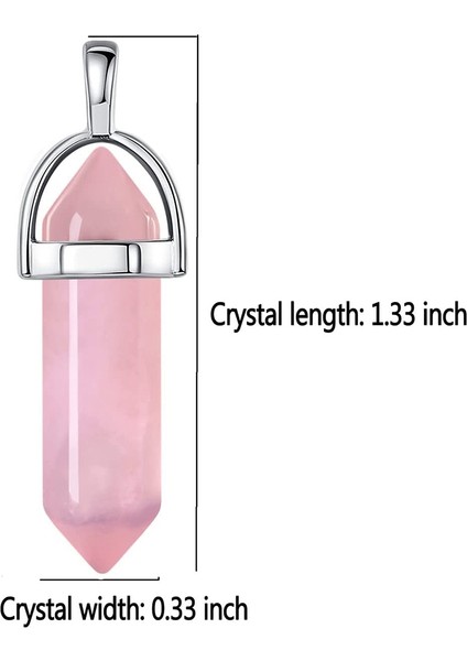 20 Adet Şifa Kristal Kolye Charms Takı Yapımı Doğal Taş Toplu Obsidyen Gül Kuvars Carnelian (Yurt Dışından)