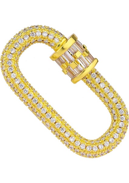 Takı Lüks Rhinestone Spiral Klipsler Kolye Aksesuarları Kolye Bilezik Altın (Yurt Dışından) fırsatları