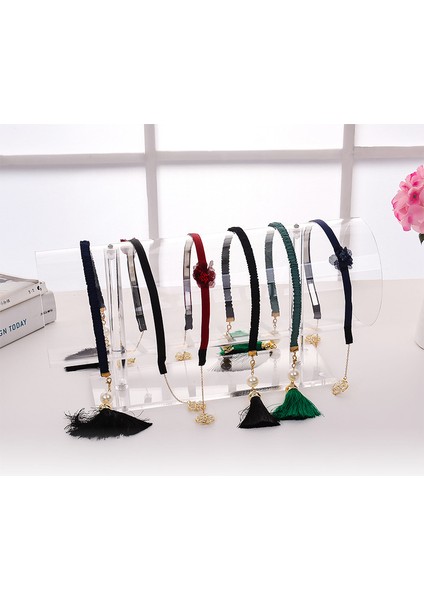 Şeffaf Akrilik Yatay Kafa Bandı Hairband Tutucu Ekran Organizatör Takı (Yurt Dışından) fiyatları