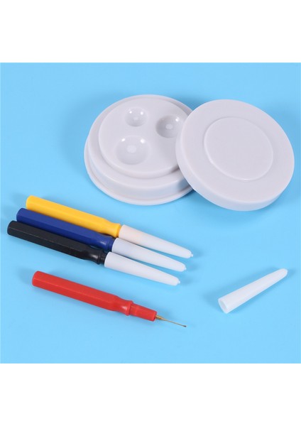 Saat Yağlayıcı Seti 1 Yağ Tabağı + 4 Dağıtım Kalemi Seti Plastik Alet Saatçi Onarım Bakımı (Yurt Dışından)