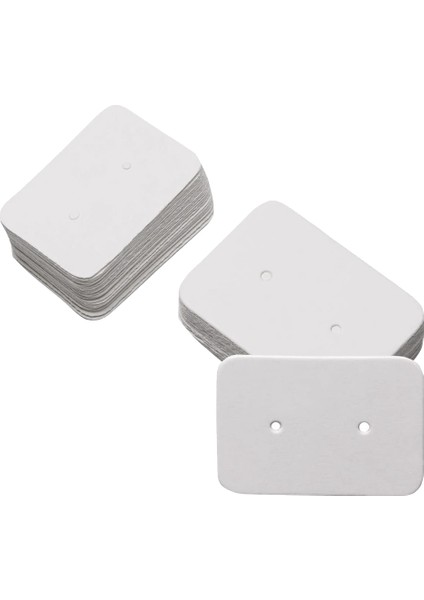 50 Adet Küçük Boş Kraft Kağıt Kulak Çıtçıt Küpe Ekran Kartları Etiketi Etiketi Takı Tutucu, 3.5x2.5cm (Beyaz) (Yurt Dışından)