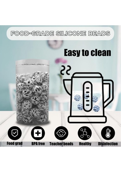 50 Adet Silikon Boncuk 15MM Toplu Anahtarlık Kalem Kolye Bilezik Kordon Yapımı C (Yurt Dışından) modelleri