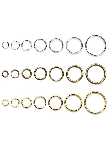 1450 Adet Yuvarlak Çap 2-10MM Çemberler Küpe Teller Konnektörler Dıy Takı Yapımı Aksesuarları Için Kapalı Yüzükler - Altın (Yurt Dışından) modelleri