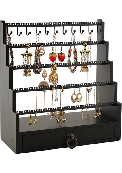5 Katmanlı Kademeli Takı Raf Ekran Standı Küpe Kolye Yüzük Masaüstü Küpe Depolama (Yurt Dışından)