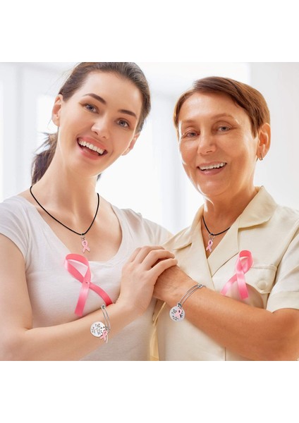 60 Adet Meme Farkındalık Charm Şerit Kolye Takı Dıy Aksesuarları Kolye Bilezik Yapımı El Sanatları (Yurt Dışından) modelleri