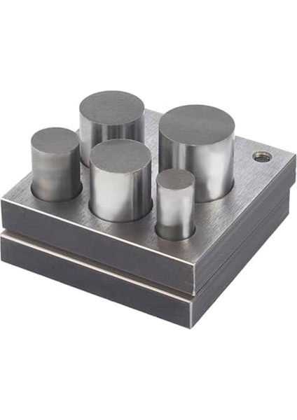 5 Parça Disk Kesici Yuvarlak Zımba Boyutları 1/2ın 5/8ın 3/4ın 7/8ın 1ın Dairesel Takı Yapımı Metal (Yurt Dışından)