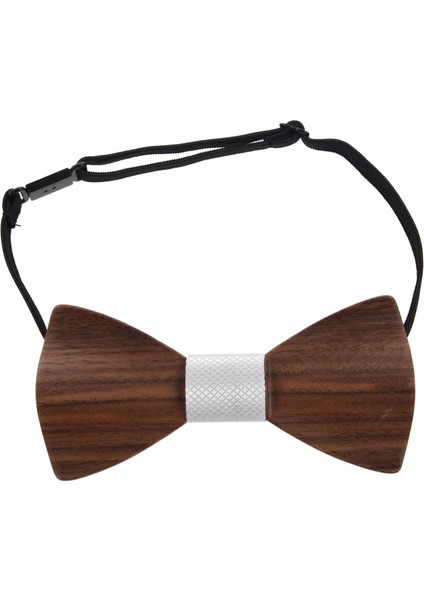 3D Ahşap Kravat Kare Kol Düğmeleri Moda Yay Düğün El Yapımı Set M162-135 (Yurt Dışından)