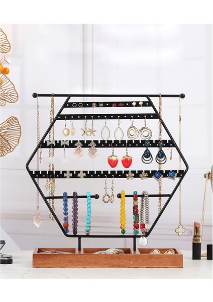 Basit Sürüm Altıgen Takı Vitrin Depolama Küpe (Yurt Dışından) fiyatları