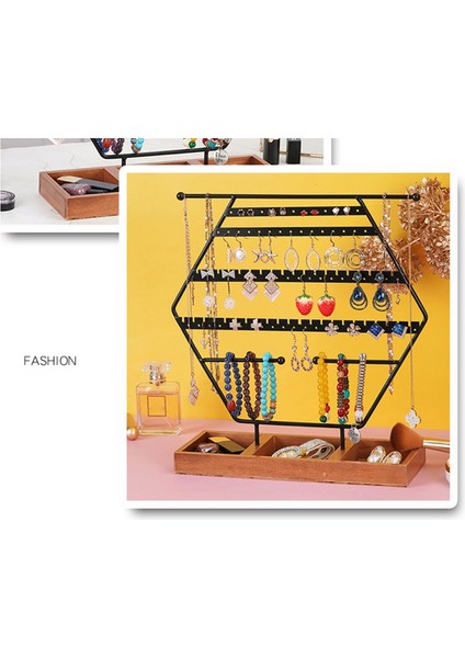 Basit Sürüm Altıgen Takı Vitrin Depolama Küpe (Yurt Dışından) modelleri