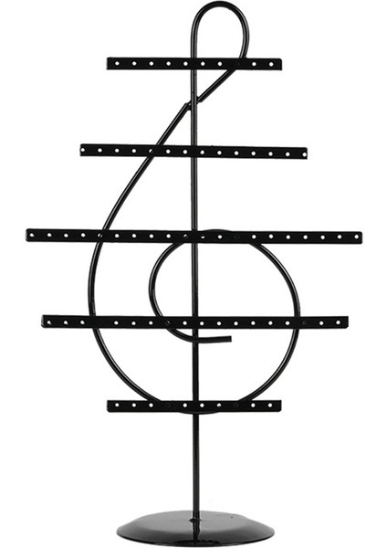 Müzik Notası Küpe Takı Asılı Raf 5 Katmanlar 70 Delik Ekran Depolama (Yurt Dışından)