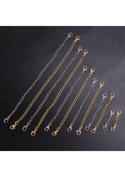 12 Adet Zincir Genişletici, 6 Boyutları Paslanmaz Çelik Bilezik Uzatma Kolye Genişletici Dıy Takı Yapımı Için, Gümüş ve Altın (Yurt Dışından) fiyatları