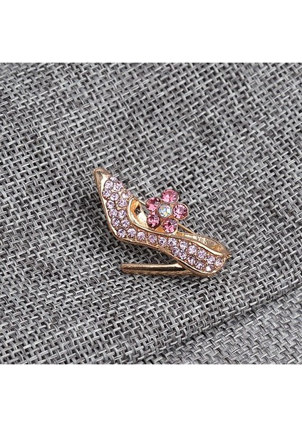 Yüksek Topuklu Ayakkabı Broş Kadın Çiçek Süsleme Yaka Pin Altın Rhinestones Broş Kristal (Yurt Dışından) modelleri