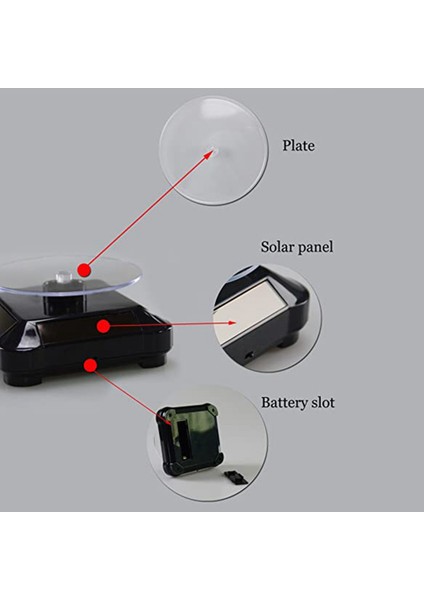 Güneş Pikap Takı Elektrikli Ekran Standı Cep Telefonu Saat El Yeşim Gözlük Tepsisi Siyah (Yurt Dışından) modelleri