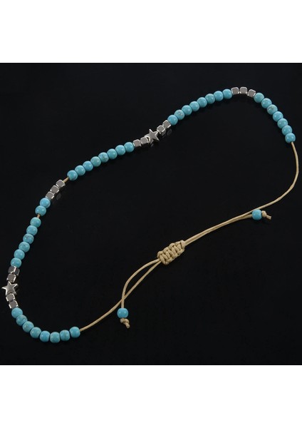 Bohemian Taş Halhal Kadınlar Için Vintage Dokuma Halat Kolye Bilezik Bacak Halhal Plaj Ayak Bileği Takı Yeni Hediye (Yurt Dışından) modelleri