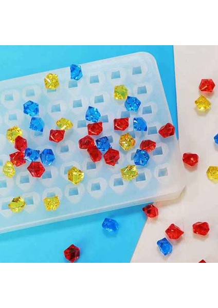 Diy Kristal Epoksi Kalıp 60 Buz Küpleri ile Silikon Tepsi Reçine Düzensiz Takı El Yapımı Ev (Yurt Dışından) modelleri