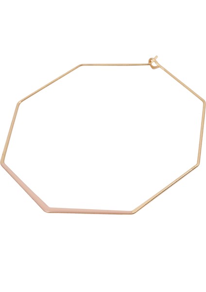 Yeni Pürüzsüz Sekizgen Büyük Halka Küpe Kadınlar Için Büyük Geometrik Hollow Bildirimi Döngü Küpe Pembe (Yurt Dışından) modelleri