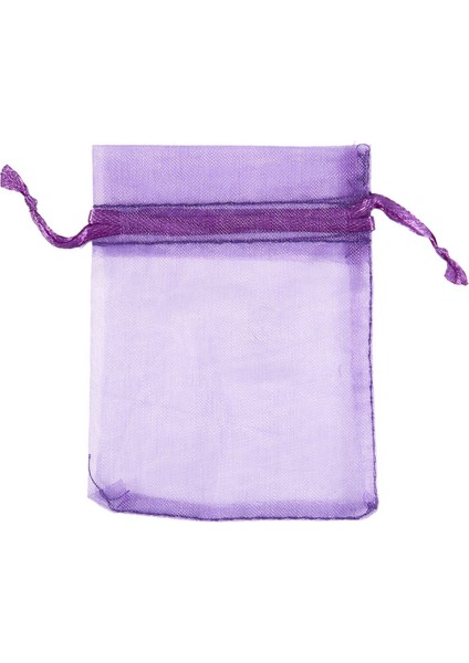 10'lu Paket Güzel Koyu Mor Organze Hediye ve Hediye Çantaları 7cm x 9cm (Yurt Dışından)