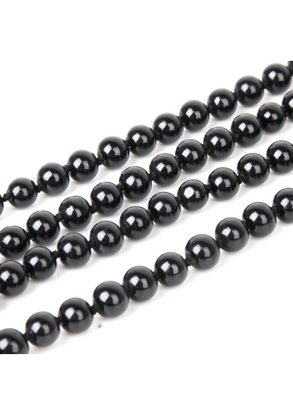 Moda Sahte Inci Uzun Kazak Zincir Kolye - Siyah (Yurt Dışından) fırsatları