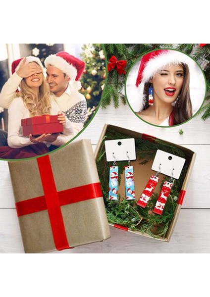 Süblimasyon Boşlukları Ürünleri 30 Adet Küpe Boşlukları, Noel Kadın Kızlar Için Kancalar ve Kartlar ile Dıy (Yurt Dışından) modelleri