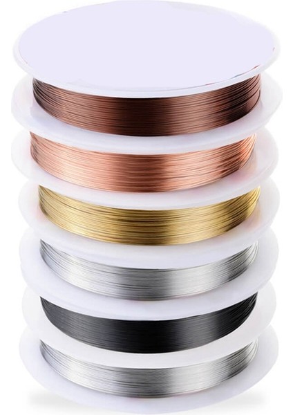 Sarf Malzemeleri ve El Sanatları Yapmak Için 6 Paket Takı Boncuk Teli (24 Ayar) (Yurt Dışından) fiyatları