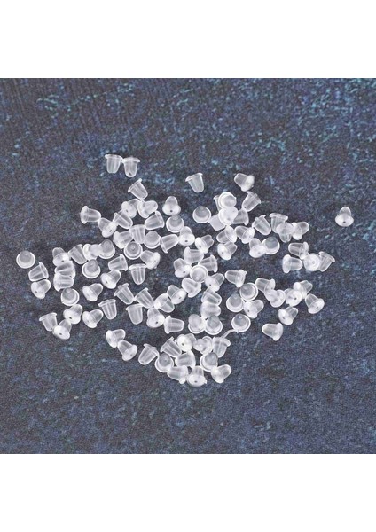 100 Adet Yarı Saydam Kauçuk Küpe Stoper Arkaları Beyaz 4MMX6MM (Yurt Dışından) modelleri