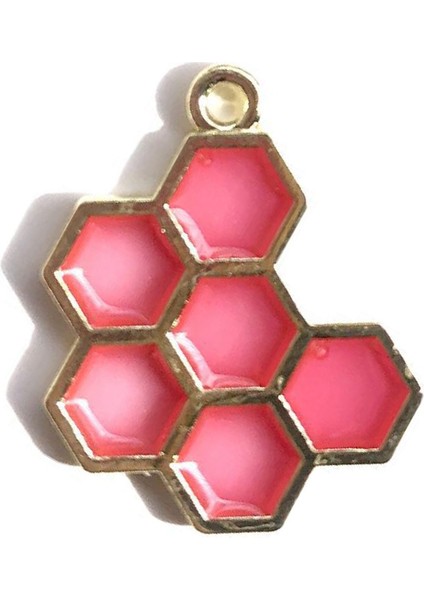 Takı Yapımı ve Işçiliği Için Emaye Charm Petek Moda Küpe Kolye Kırmızı (Yurt Dışından)