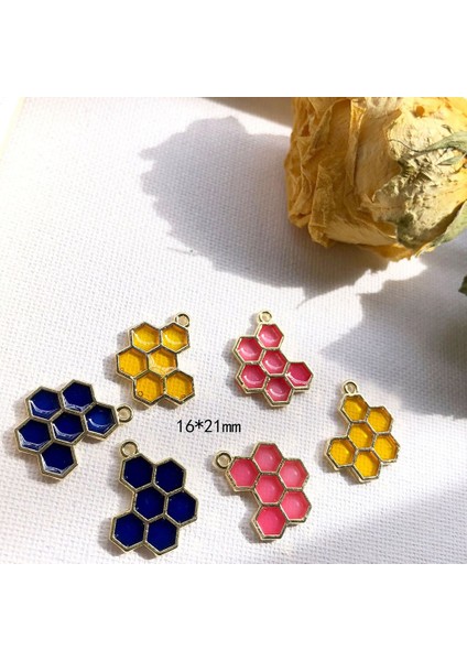 Takı Yapımı ve Işçiliği Için Emaye Charm Petek Moda Küpe Kolye Kırmızı (Yurt Dışından) fırsatları