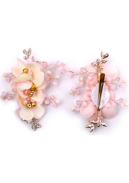 Gelin El Yapımı Çiçek Saç Bandı Aksesuarları Avrupa ve Amerikan Kristal Kafa Klipsi (Yurt Dışından)