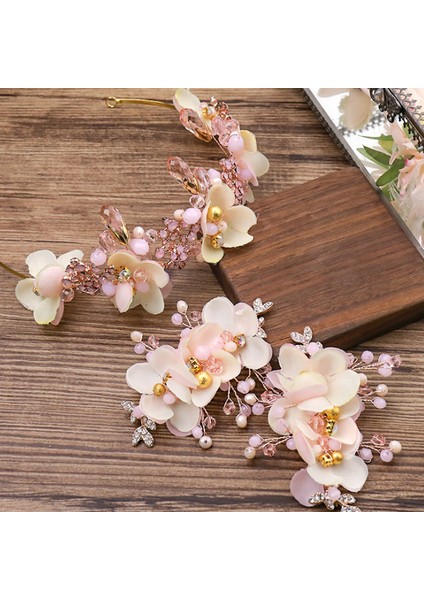 Gelin El Yapımı Çiçek Saç Bandı Aksesuarları Avrupa ve Amerikan Kristal Kafa Klipsi (Yurt Dışından) fiyatları