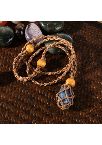 Kolye Kordonu Boş Taş Tutucu, Büyük Kristal Kolye Halat Ayarlanabilir Kuvars Ham Siyah (Yurt Dışından) modelleri