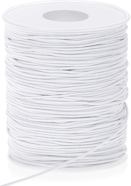 Bilezikler Için Elastik Ip, Kordon Takıları Esnek Bilezik Kolye Yapımı, Boncuk Işleme ve Dikiş (Beyaz) (Yurt Dışından)