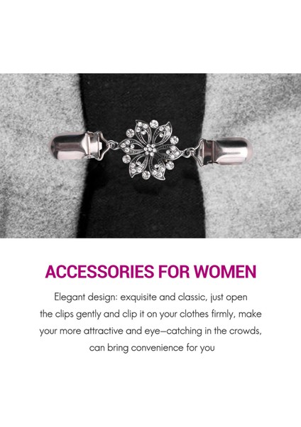 3 Parça Kazak Şal Klipler Elbiseler Hırka Yaka Broş Klip Kadınlar Kızlar Için Vintage Gömlek (Yurt Dışından) modelleri