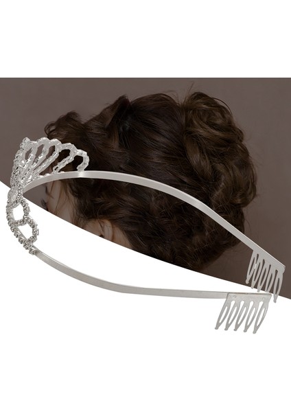 Taç Prenses Kafa Bandı Düğün Için Pinli Şık Yapay Elmas (Yurt Dışından) modelleri