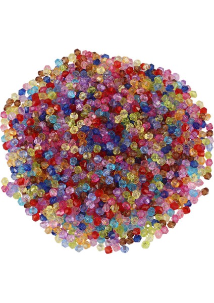 2000 Karışık Bicone Akrilik Minik Paspayı Boncuk 4X4MM (Yurt Dışından)
