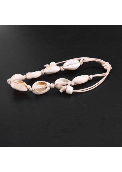 Halhal Kadınlar Için Kabuk Ayak Takısı Yaz Plaj Bilezik Ayak Bileği Bacak Kayışı Bohemian Aksesuarları Beyaz (Yurt Dışından) modelleri