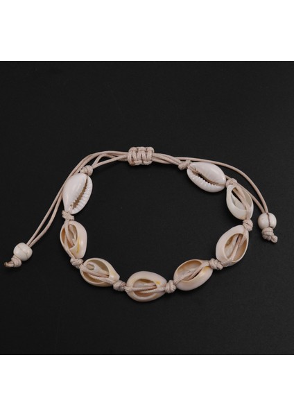 Halhal Kadınlar Için Kabuk Ayak Takısı Yaz Plaj Bilezik Ayak Bileği Bacak Kayışı Bohemian Aksesuarları Beyaz (Yurt Dışından) fırsatları