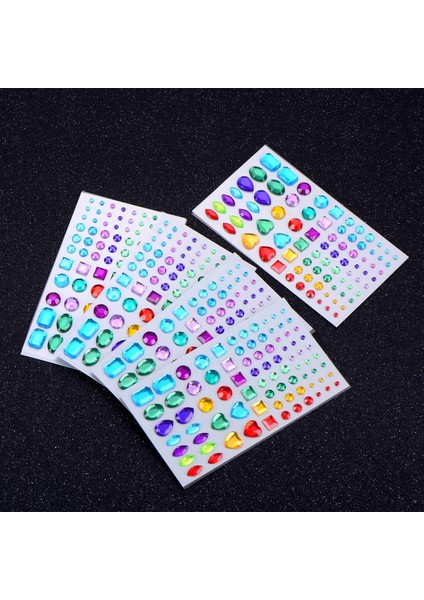 Kendinden Yapışkanlı Yapay Elmas Etiket Bling Craft Jewels Kristal Mücevher Çıkartmaları, Çeşitli Boyut, 5 Sayfa (Çok Renkli 3) (Yurt Dışından) fırsatları