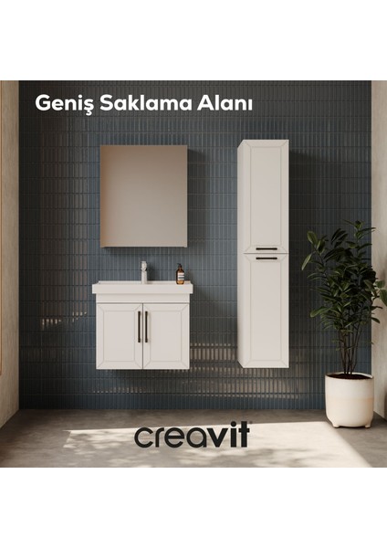 D20 65 cm Kapaklı Lavabo Dolabı Beyaz Lake fiyatları