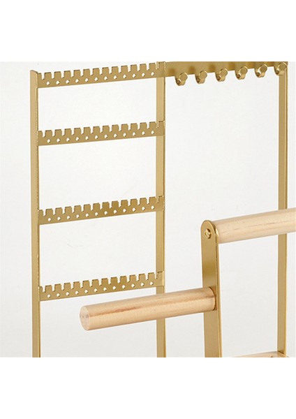 Altın Takı Standı Çıkarılabilir Masif Ahşap Taban Çift Eksenli Raf Küpe Kolye Yüzük (Yurt Dışından) modelleri