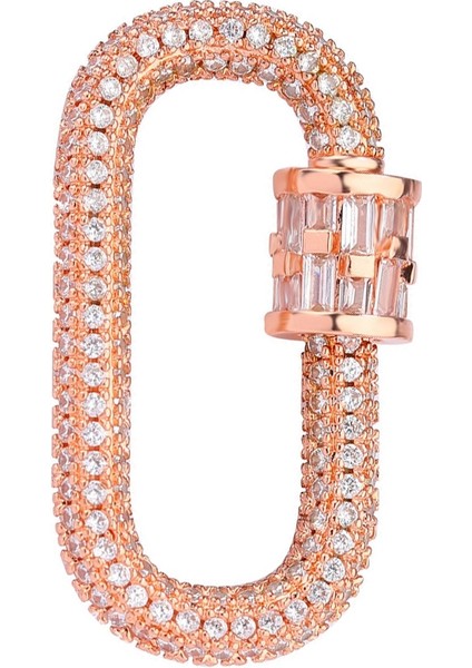 Takı Lüks Rhinestone Spiral Klipsler Kolye Aksesuarları Kolye Bilezik Gül Altın (Yurt Dışından)