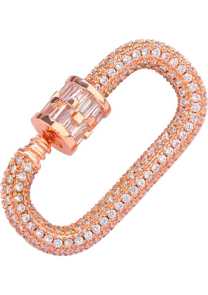 Takı Lüks Rhinestone Spiral Klipsler Kolye Aksesuarları Kolye Bilezik Gül Altın (Yurt Dışından) modelleri