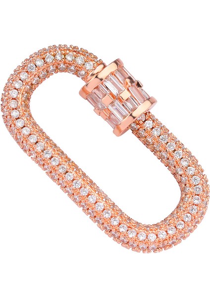 Takı Lüks Rhinestone Spiral Klipsler Kolye Aksesuarları Kolye Bilezik Gül Altın (Yurt Dışından) fırsatları