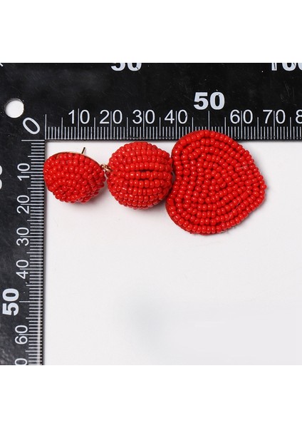 Bohem Etnik Tarzı Geometrik Yuvarlak Aşk Pirinç Boncuk Kolye Büyük Küpe Düğün Bayanlar Takı Pembe (Yurt Dışından) fiyatları